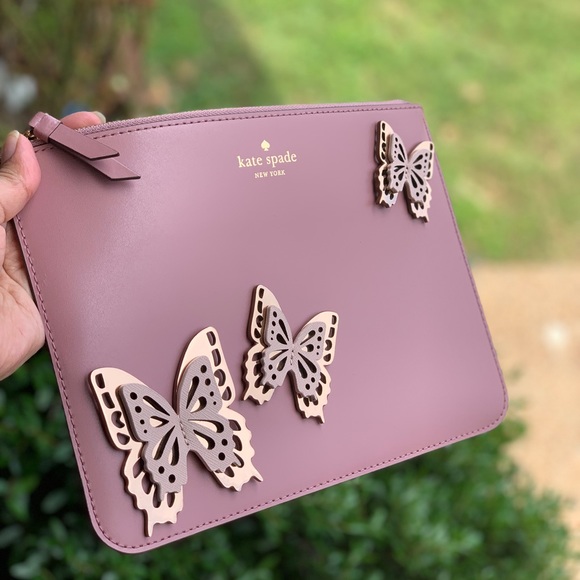 Kate Spade All the buzz Wristlet in Dusty peony - Picture 2 of 7